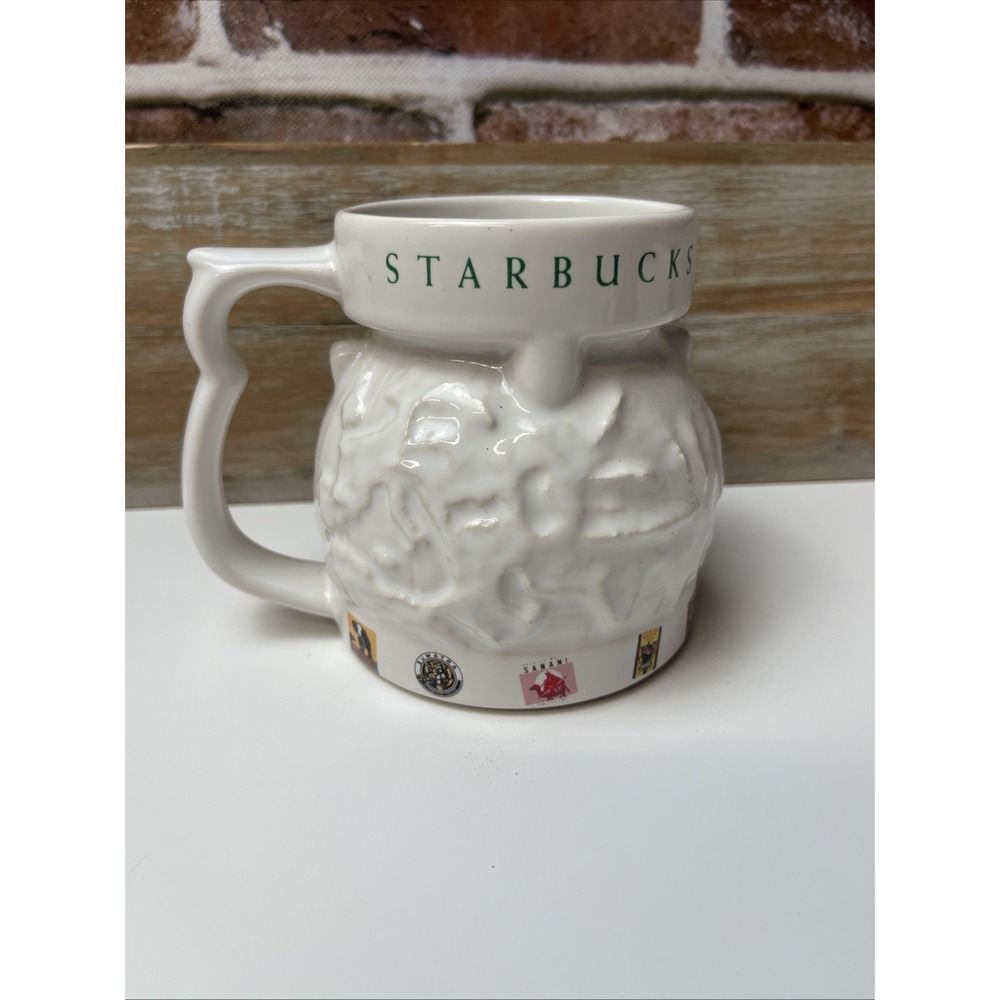 Y2K Vintage 2002 Starbucks Around the World 3D Globe 24oz Mug